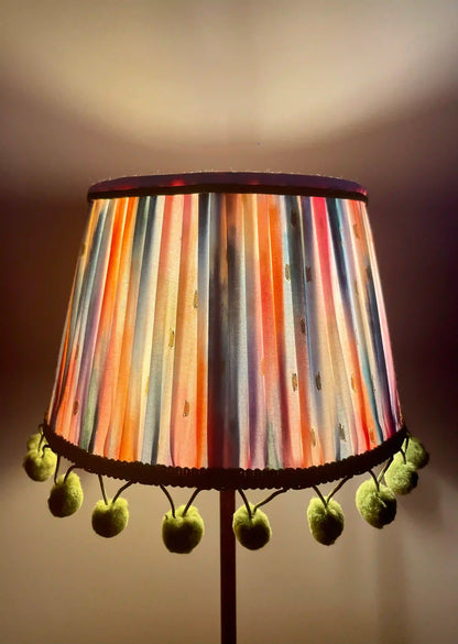 Abat-jour tambour plissé froncé pastel - C’est pas Versailles ici !