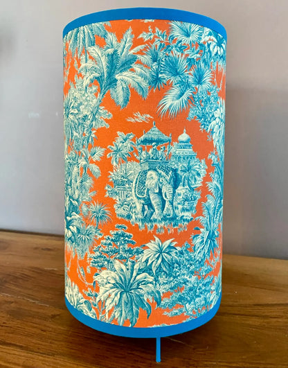 Lampe à poser Toile de Jouy orange – C’est pas Versailles ici !