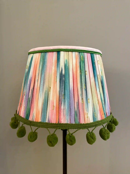 Abat-jour tambour plissé froncé pastel - C’est pas Versailles ici !